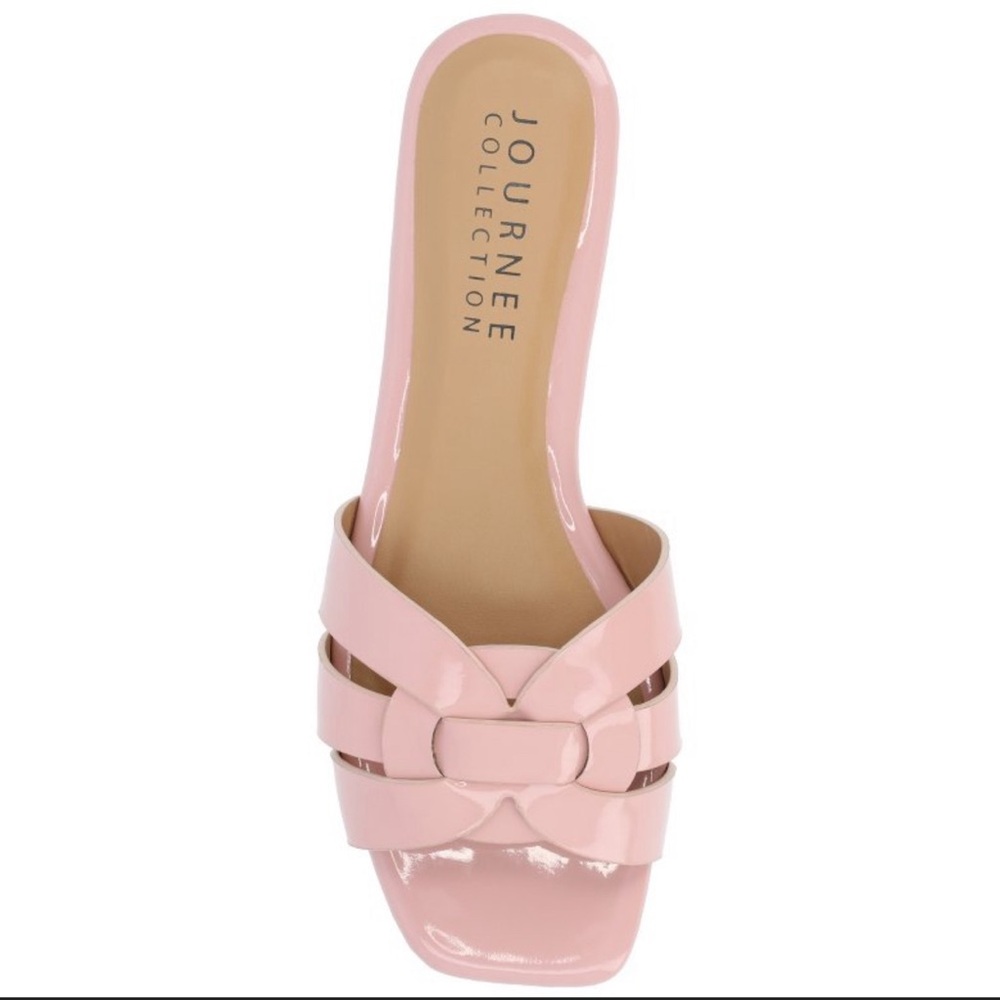 Journee Collection Women’s Arrina Tru Comfort Foam Slip on Slide Flat Sandals